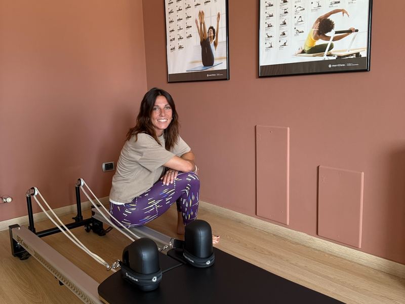 Alice sul Reformer in studio HASU